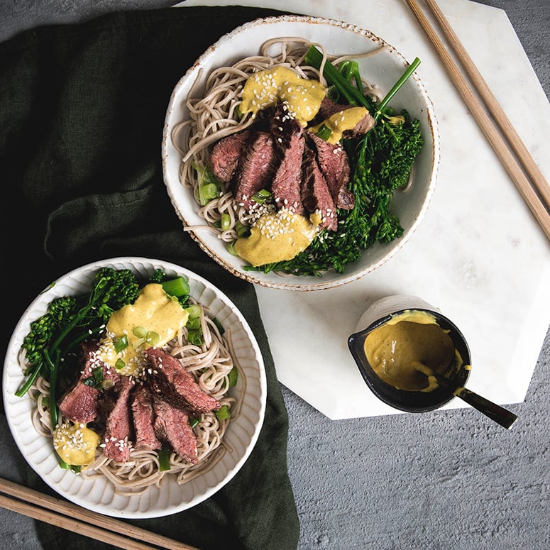 Rump Steak Curry Noodle Bowl