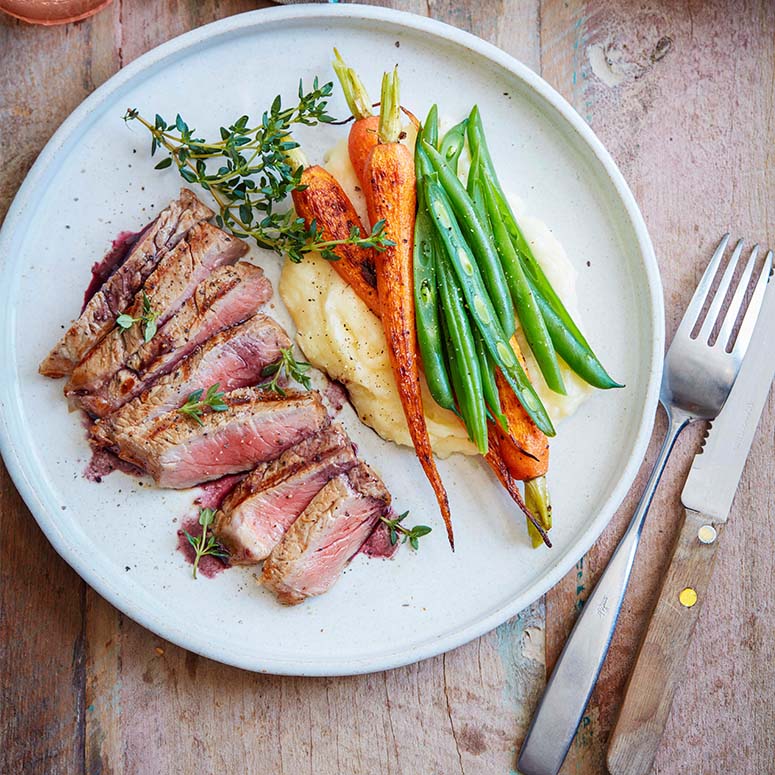 Porterhouse Steak with Red Wine Sauce