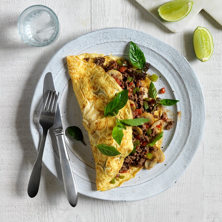 Thai beef omelette