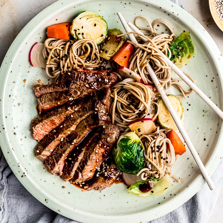 Scotch Fillet and Soba Noodles