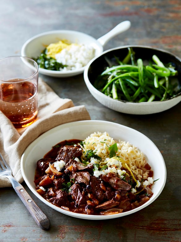 Beef stifado with greens and risoni recipe Australian Beef Recipes