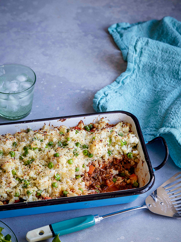 Beef Cottage Pie With Cauliflower And Pea Topping Australian