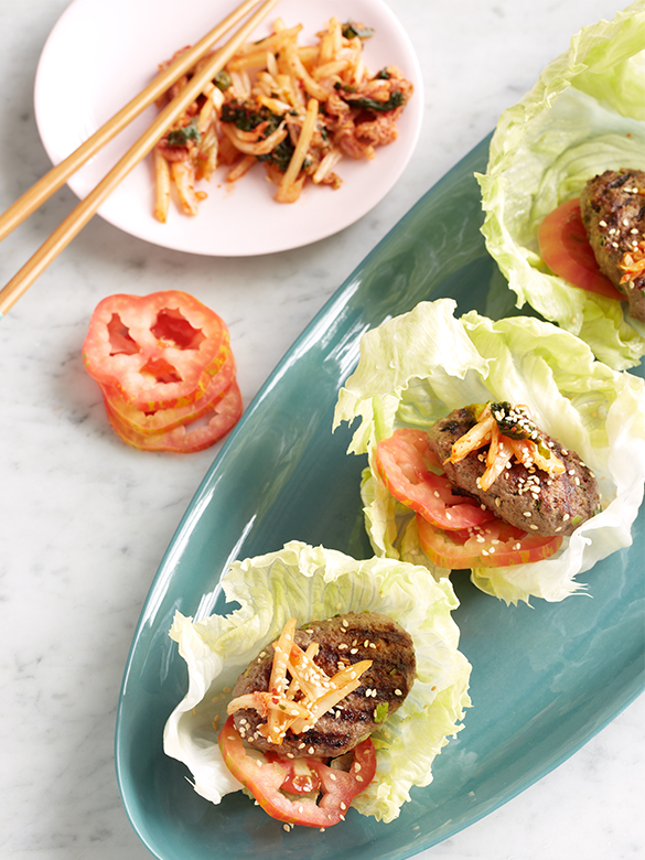 Korean beef lettuce cups with kimchi recipe Australian Beef Recipes, Cooking Tips and More