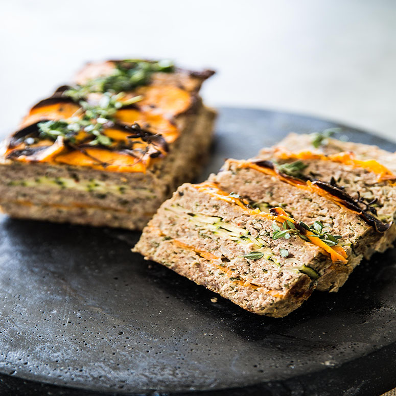 Zucchini & Sweet Potato Meat Loaf