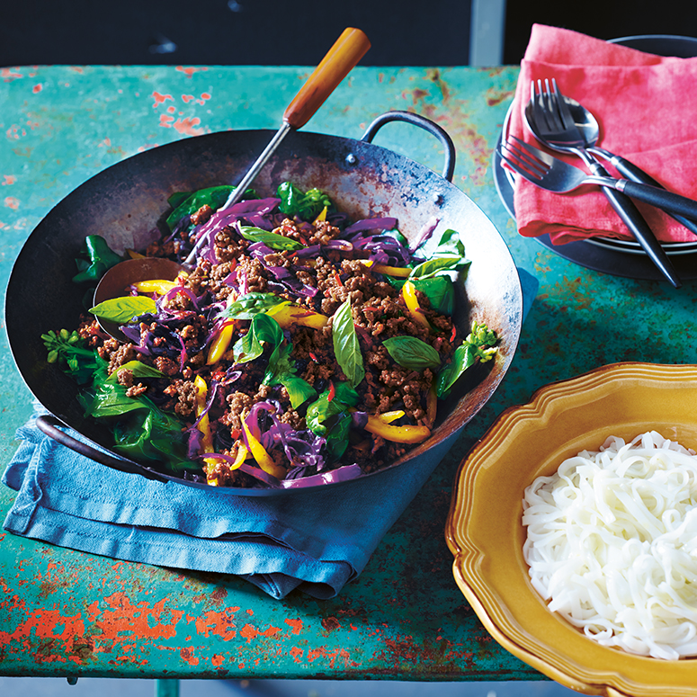 Thai sticky beef mince stir-fry