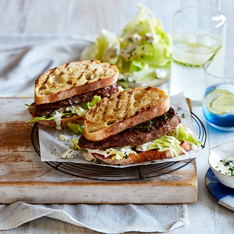 Steak Sandwich with Blue Cheese Ranch