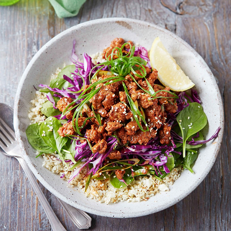 Korean beef salad with spicy dressing