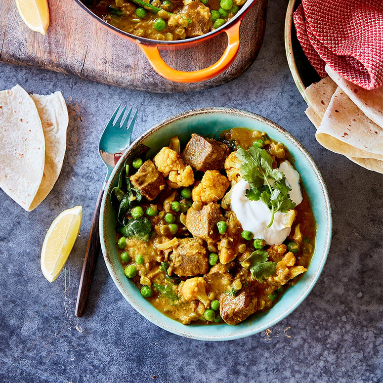 Beef and lentil curry