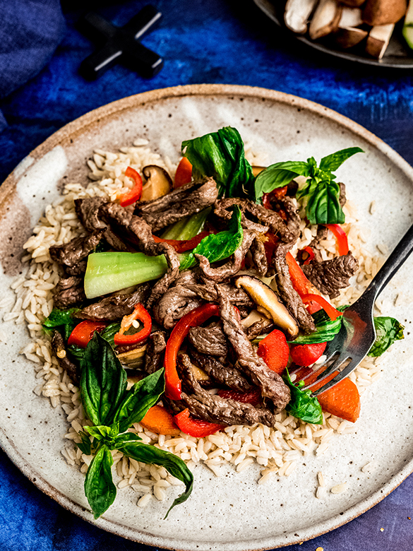Beef Stir Fry with Brown Rice