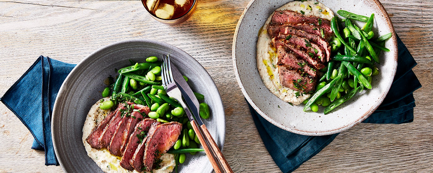 Scotch Fillet with White Bean Puree | Australian Beef - Recipes, Cooking Tips and More