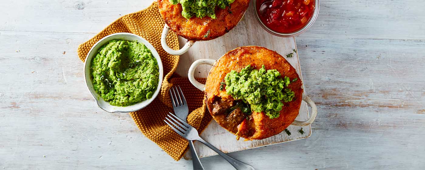 Moroccan Beef Pies with Mushy Peas | Australian Beef - Recipes, Cooking Tips and More