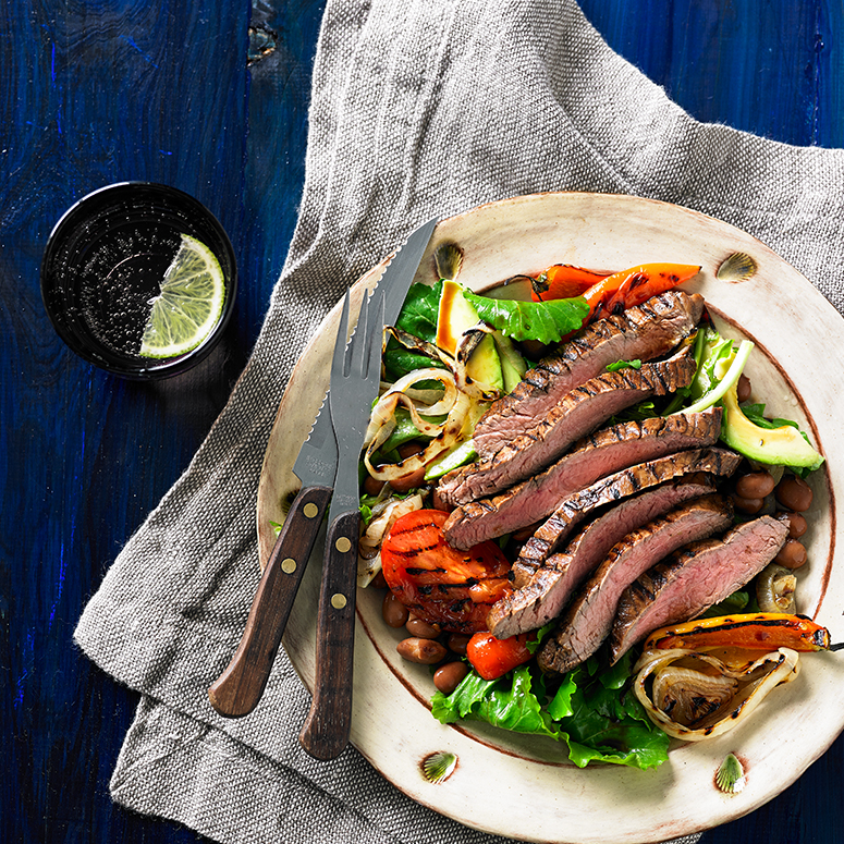 American ‘Fiesta’ skirt steak salad