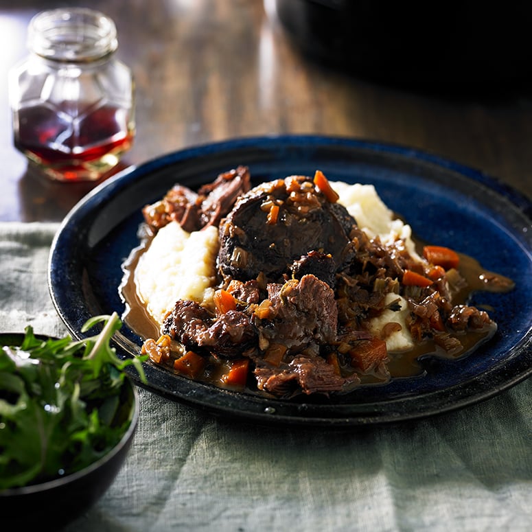 Red wine braised beef cheeks