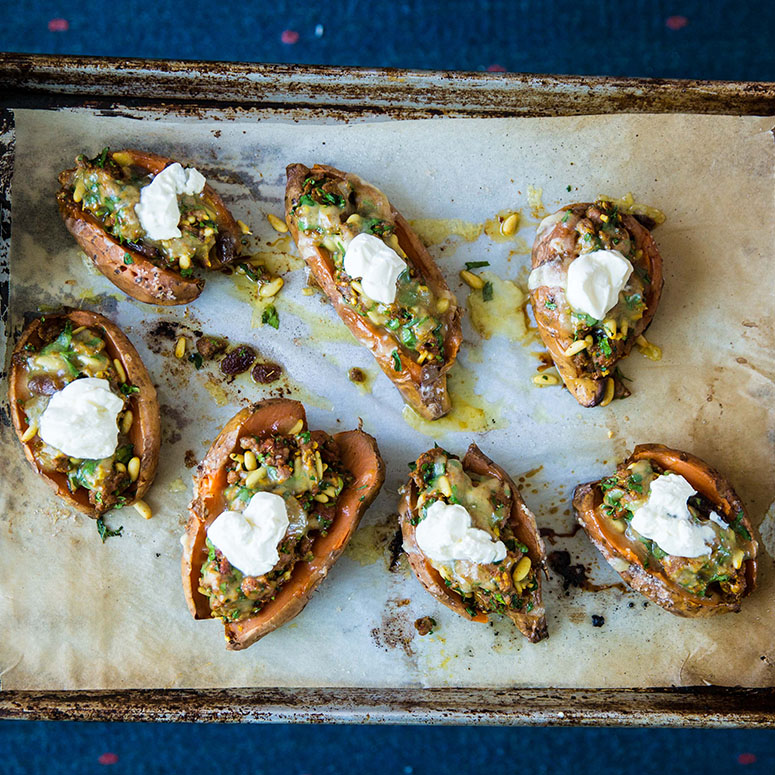 Sweet Potato Beef Nachos