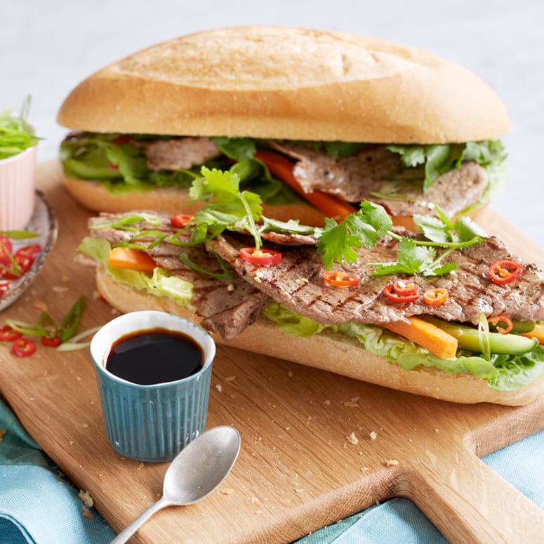 Vietnamese topside rolls with pickled vegetables