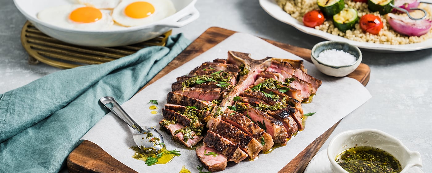 Steak with Chimichurri & Quinoa Salad | Australian Beef - Recipes, Cooking Tips and More