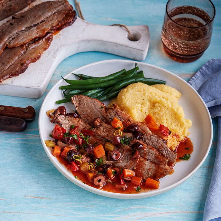 Mediterranean-style brisket with gremolata