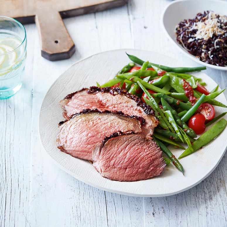 Balinese beef bolar blade roast with coconut rice