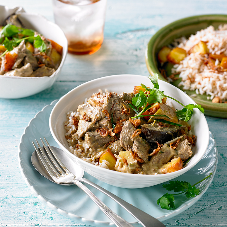 Beef, pineapple and pumpkin curry