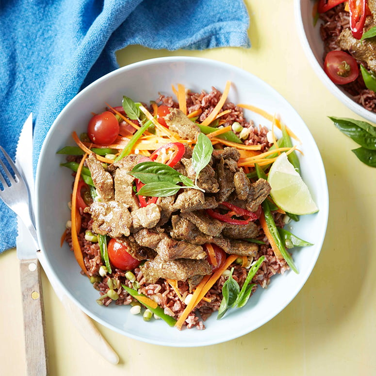 Thai beef power bowl