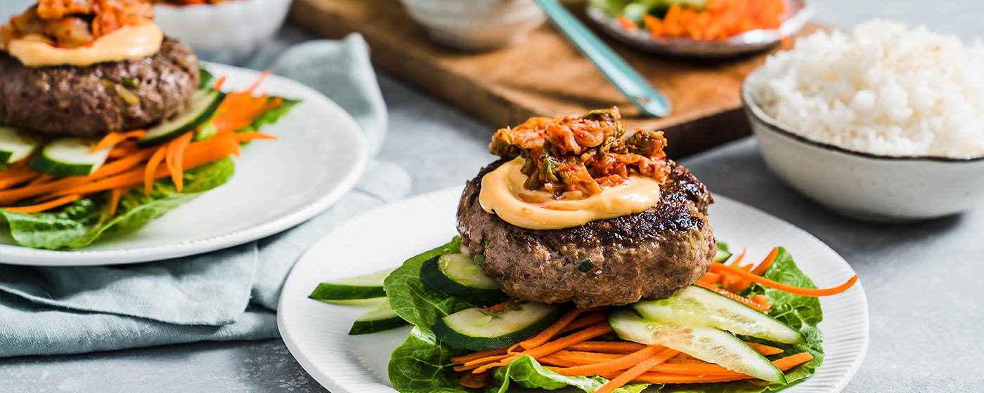 Korean-Style Beef Burgers | Australian Beef - Recipes, Cooking Tips and More