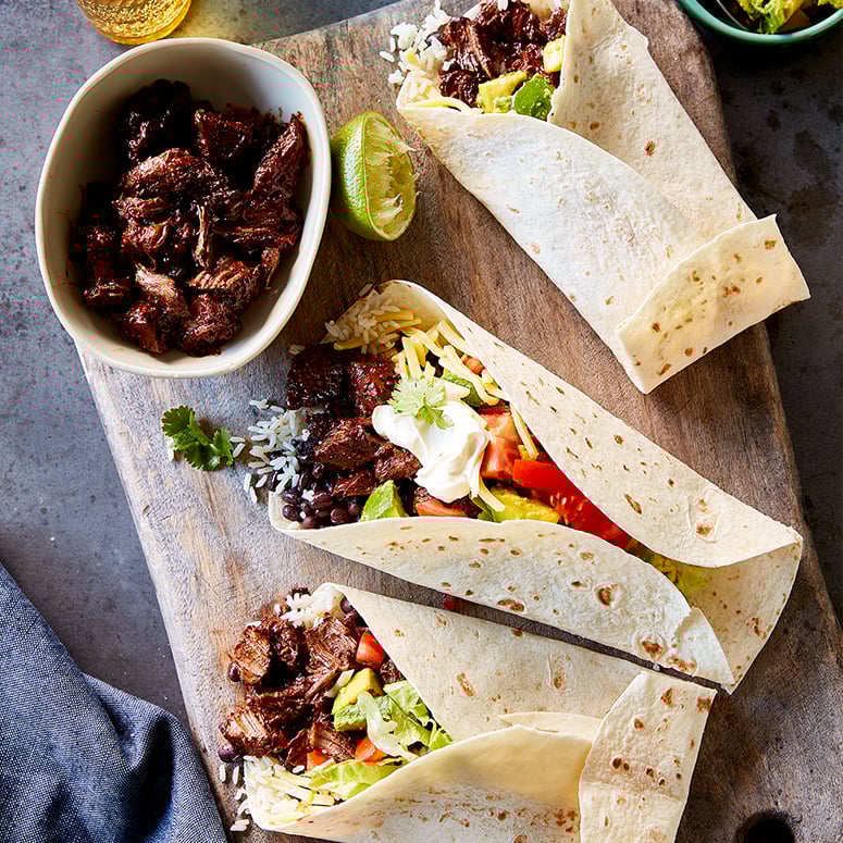 Chuck steak burrito
