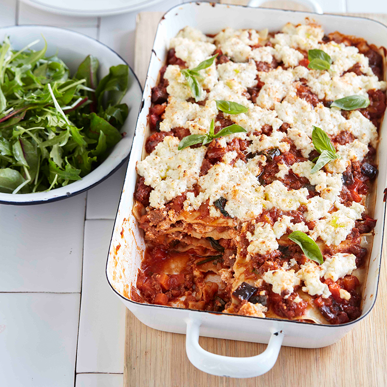 Beef and ricotta lasagne