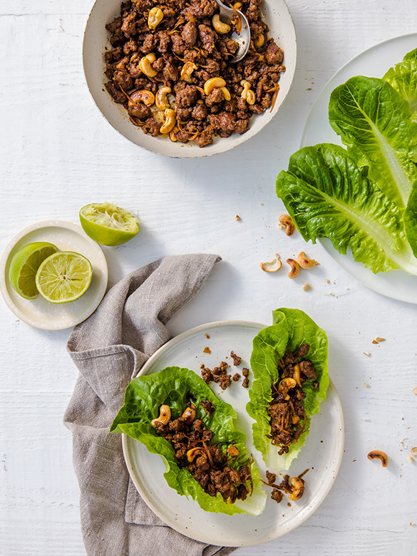 weet soy beef lettuce cups by Andy Allen recipe Australian Beef