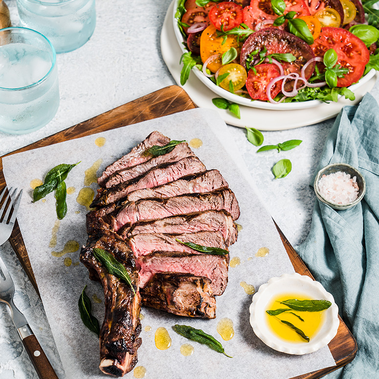 Cattleman’s Cutlet & Tomato Salad