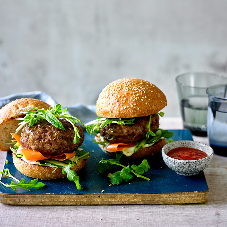 Asian-style beef burgers