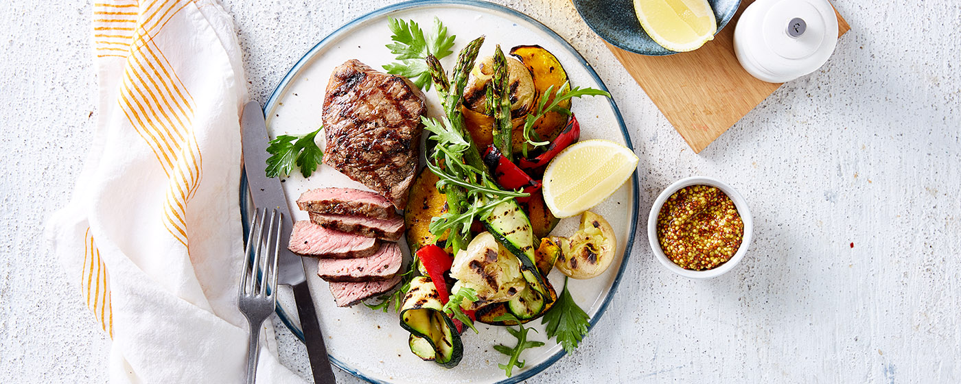 Char-grilled steak with crushed potatoes | Australian Beef - Recipes, Cooking Tips and More