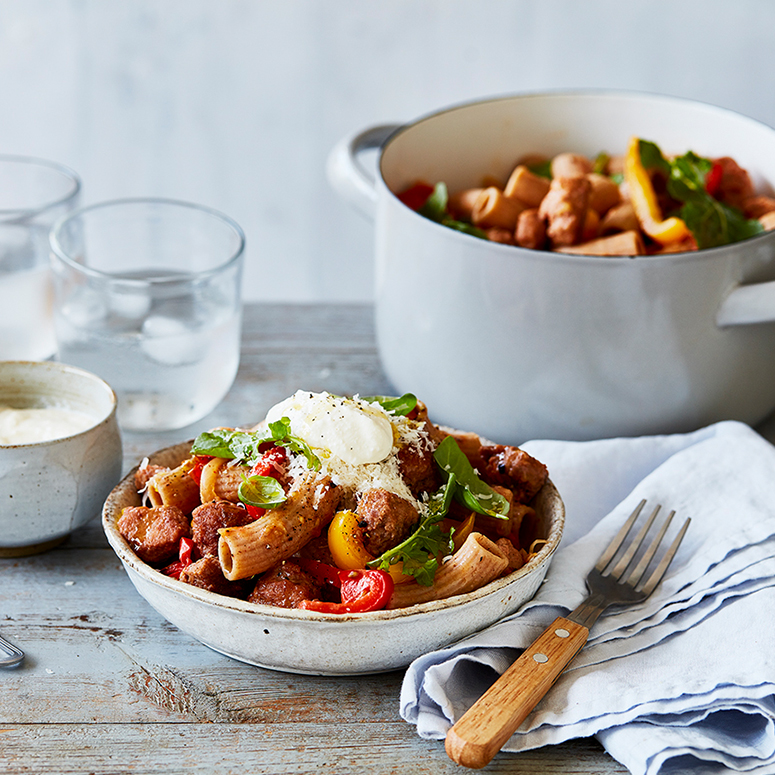 Sausage and capsicum pasta