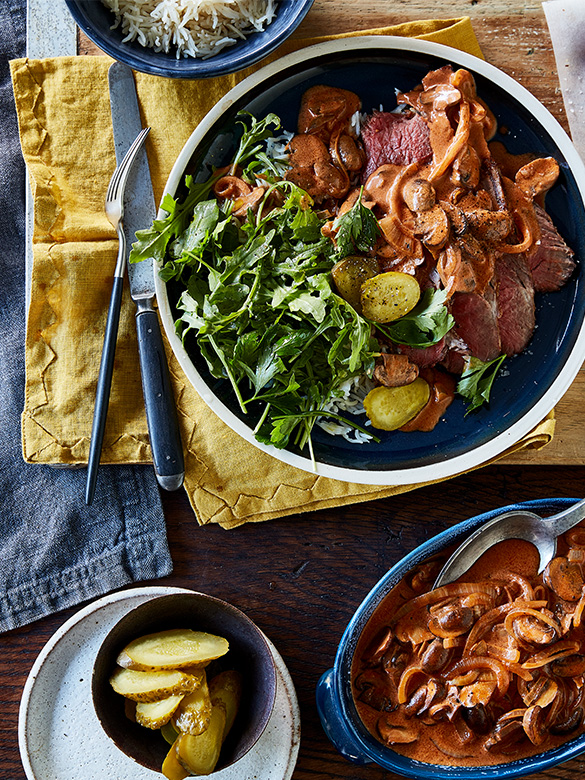 roast beef stroganoff