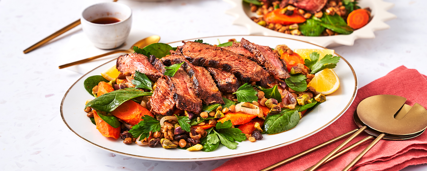 Moroccan Spiced Beef & Carrot Lentil Salad | Australian Beef - Recipes, Cooking Tips and More