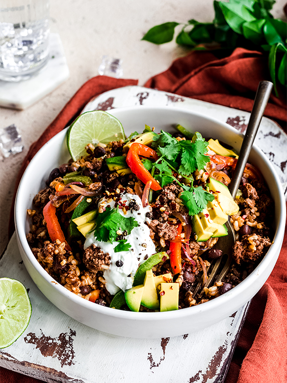 Ultimate One-pot Healthy Mexican Beef Bowl