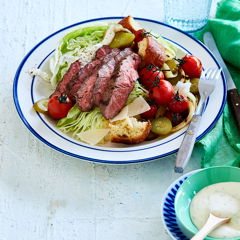 Steak sandwich salad