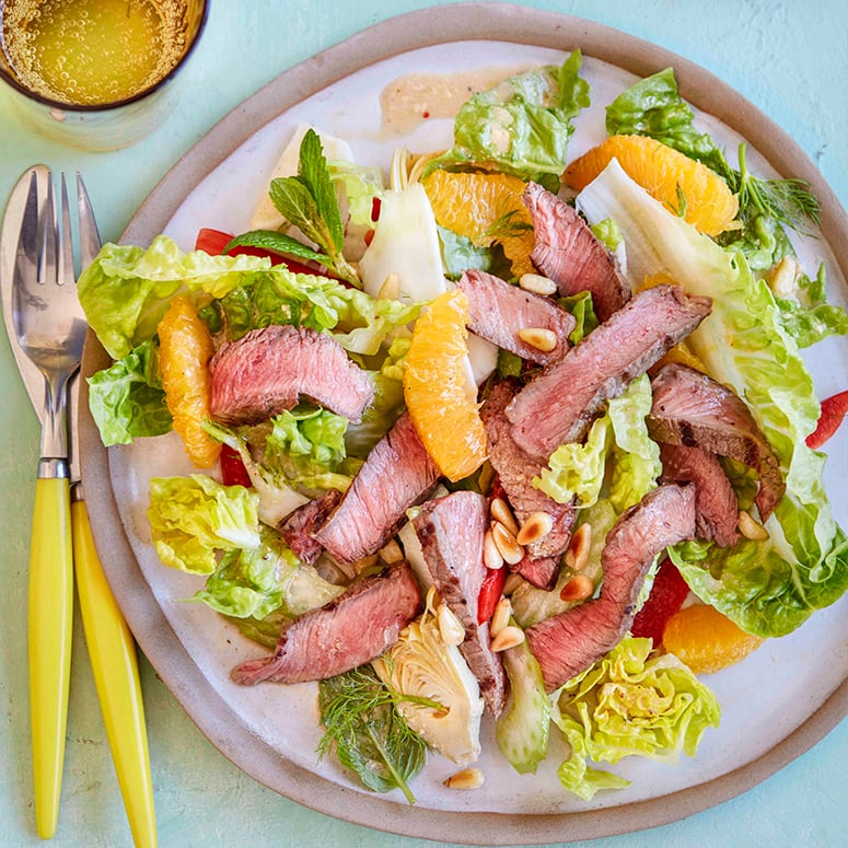 Beef, fennel and orange salad