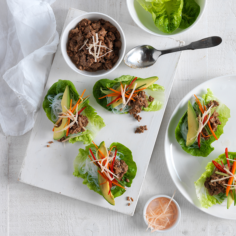 Japanese-style lettuce wraps