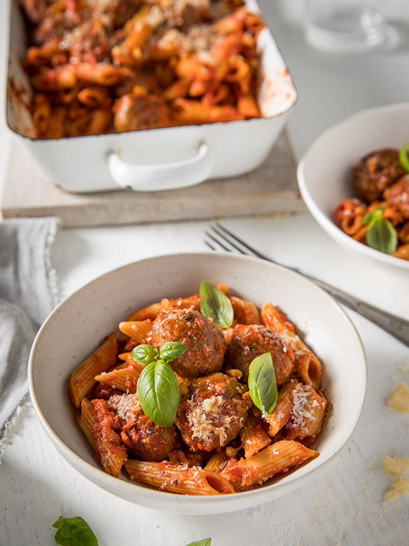 Beef sausage pasta bake by Andy Allen recipe Australian Beef